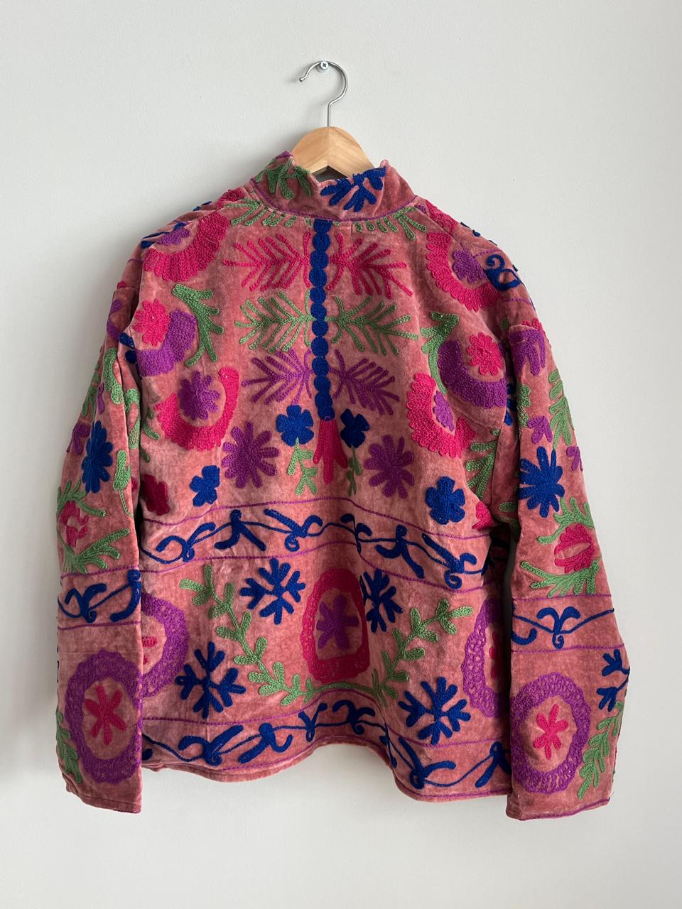 Embroidered velvet jacket