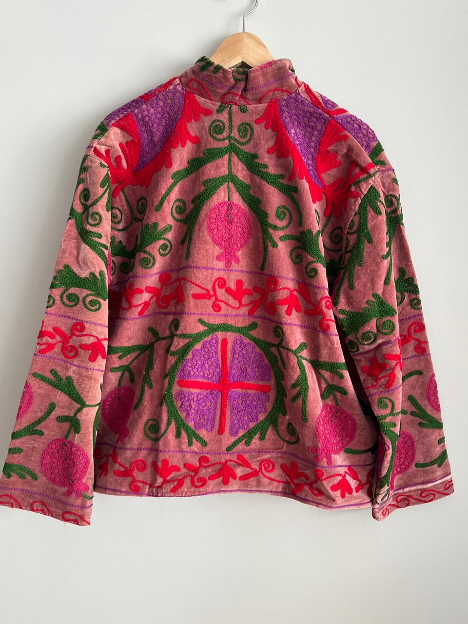 Embroidered velvet jacket