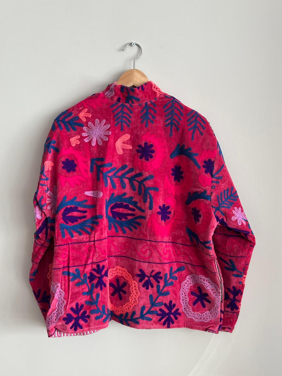 Embroidered velvet jacket