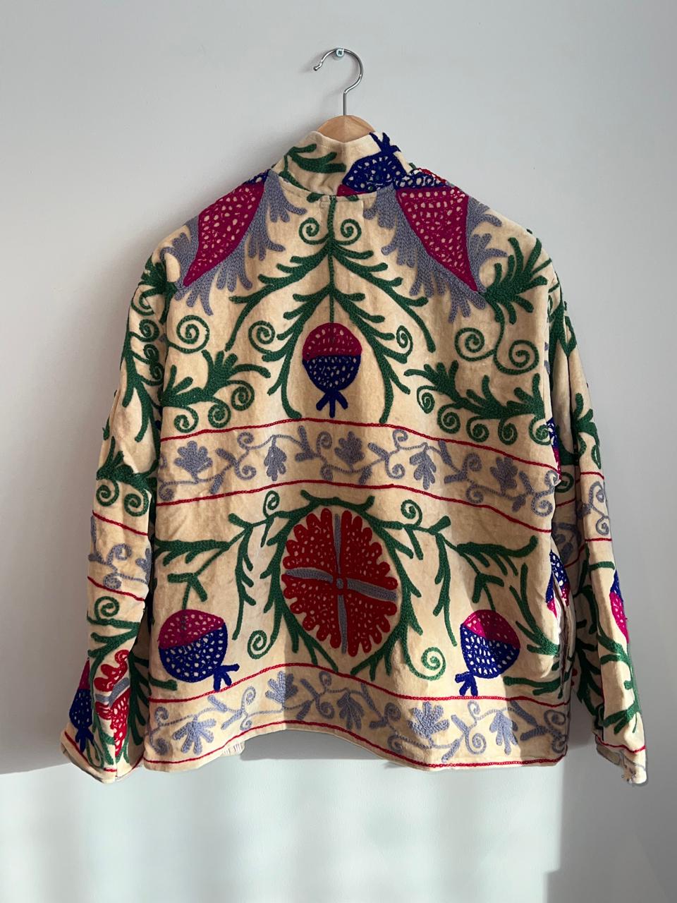Embroidered velvet jacket