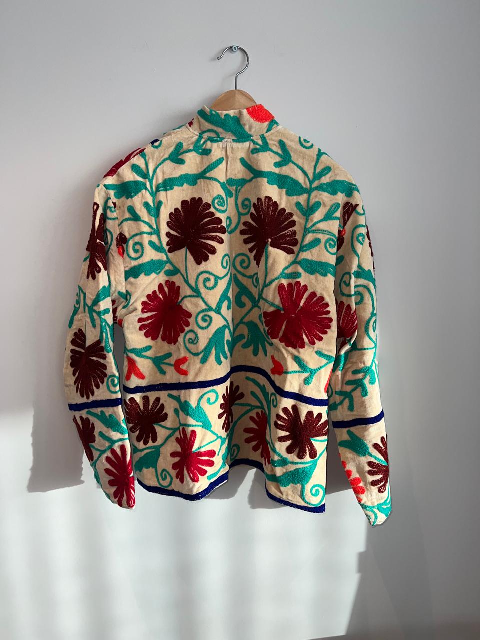 Embroidered velvet jacket