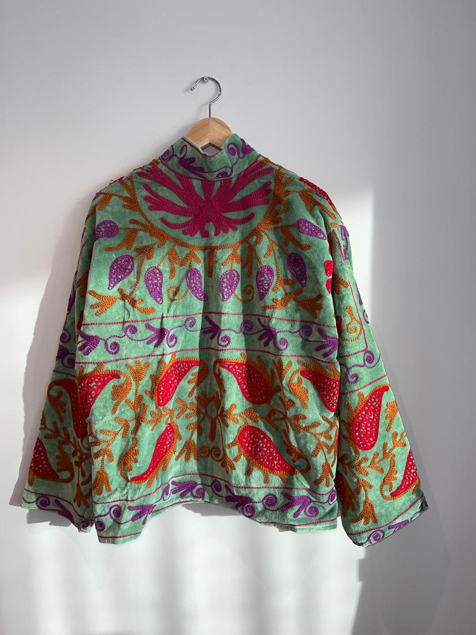 Embroidered velvet jacket