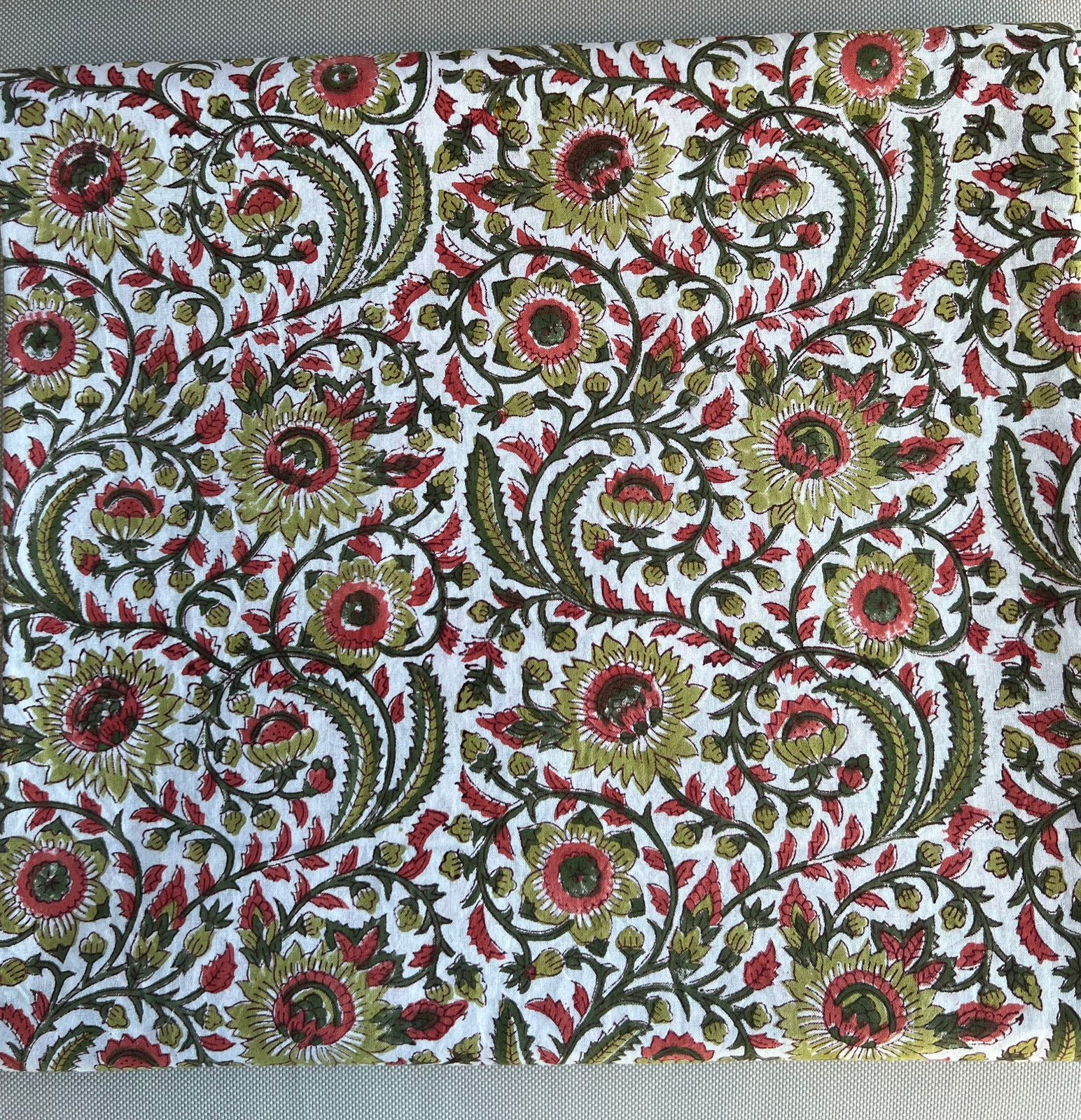 Duk - Grön och rosa