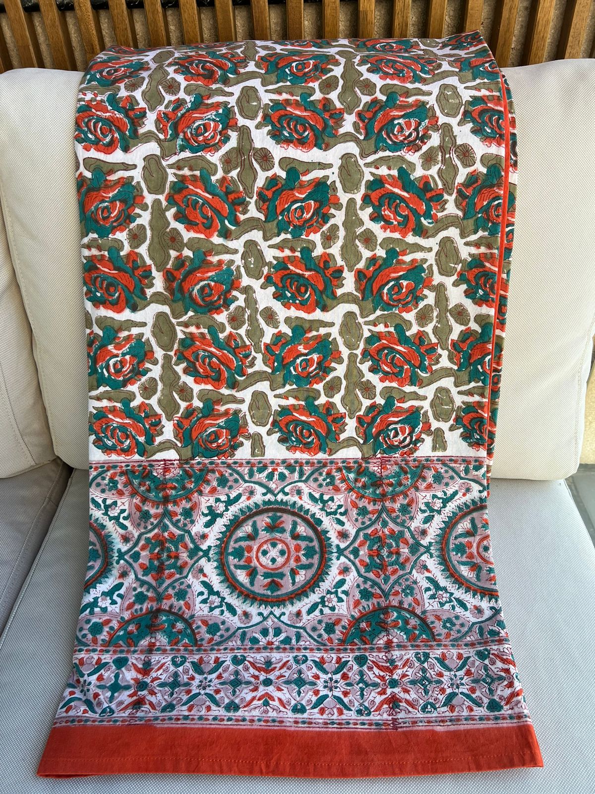 Duk - Grön och orange