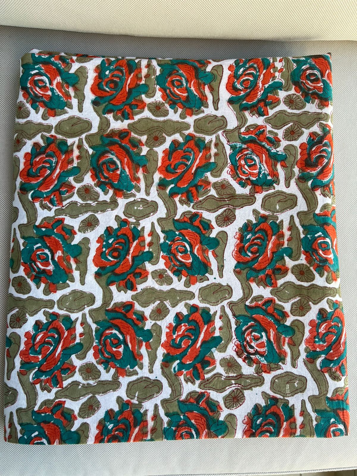 Duk - Grön och orange